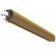SINGLE MAT GOLD PROCESSION RAIL DECORATIVE CURTAIN RAILS